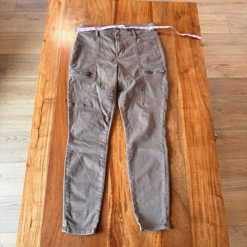 Pistola Women's Brown‎ Topanga Cargo Zipper Skinny Pants Size 28